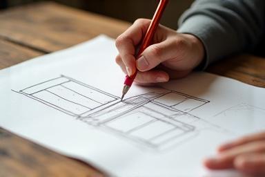 Initial woodworking sketch review